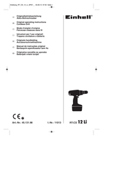 EINHELL RT-CD 12 Li Originalbetriebsanleitung