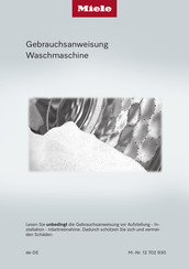 Miele WWB360 WCS PWash&8kg Gebrauchsanweisung