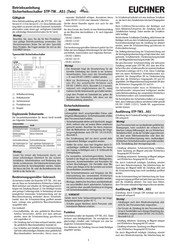 EUCHNER 109813 Betriebsanleitung