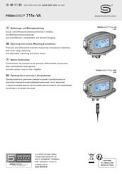 S+S REGELTECHNIK PREMASREG 711 VAQ LCD-Serie Bedienungs- Und Montageanleitung