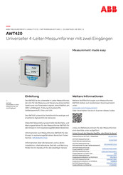 Abb AWT420 Betriebsanleitung