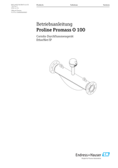 Endress+Hauser Proline Promass O 100 Betriebsanleitung