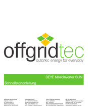 Offgridtec DEYE SUN300 Schnellstartanleitung