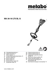 Metabo MA 36-18 LTX BL Q Originalbetriebsanleitung