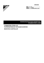 Daikin MICROTECH CONTROLLER Bedienungsanleitung