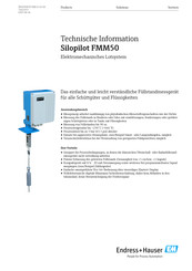 Endress+Hauser Silopilot FMM50 Technische Information