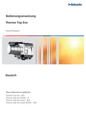Webasto Thermo Top Evo Serie Bedienungsanweisung
