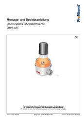 ProMinent DHV-UR Montage- Und Betriebsanleitung