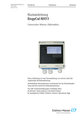 Endress+Hauser EngyCal RH33 Kurzanleitung