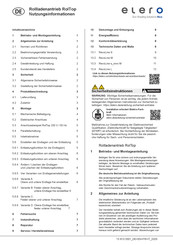 elero 302330001 Nutzungsinformation
