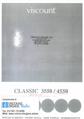 Viscount CLASSIC 3550 Betriebsanleitung