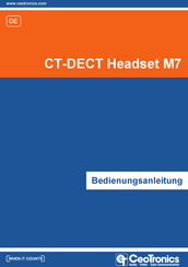 CeoTronics CT-DECT Multi M7 Bedienungsanleitung