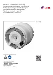 Maico ECA 11 E Montage- Und Betriebsanleitung