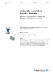 Endress+Hauser Deltabar PMD55B Technische Information