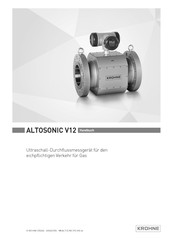 KROHNE ALTOSONIC V12 Handbuch