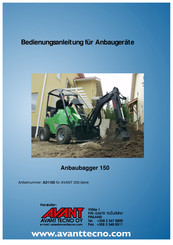 AVANT 150 Bedienungsanleitung Für Anbaugerate