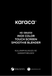 Karaca INOX COLOR TOUCH SCREEN Benutzerhandbuch Und Garantie