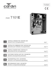 Cardin T101E Gebrauchs- Und Programmierungsanleitung
