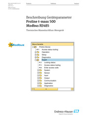 Endress+Hauser Proline t-mass 500 Beschreibung