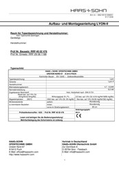 HAAS + SOHN LYON Aufbau- Und Montageanleitung