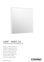Etherma LAVA3-BASIC-680-W Montage- Und Gebrauchsanleitung