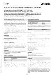 steute RF GFS 3 Montage- Und Anschlussanleitung