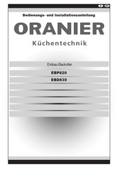 Oranier EBP820 Bedienungs- Und Installationsanleitung