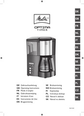 Melitta Optima Timer Gebrauchsanleitung