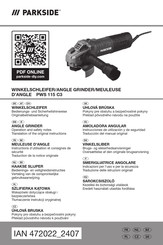 Parkside HG11161 Bedienungs- Und Sicherheitshinweise Originalbetriebsanleitung
