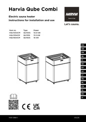 Harvia Qube Combi HQU1004CM Installation Und Betriebsanleitung