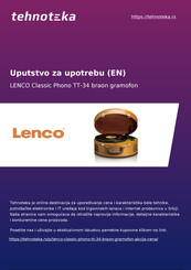 LENCO Classic Phono TT-34 Benutzerhandbuch