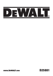 DeWalt D25881 Originalanweisungen