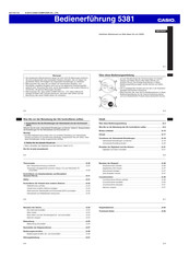 Casio 5381 Bedienerführung