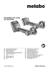 Metabo PowerMaxx CC 12 BL Originalbetriebsanleitung