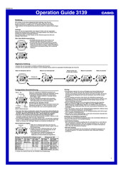 Casio 3139 Bedienerführung