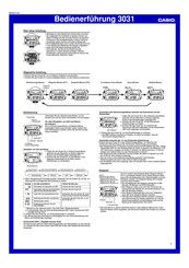 Casio 3031 Bedienerführung