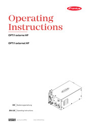 Fronius OPT/i externe HF Bedienungsanleitung