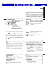 Casio 5424 Bedienerführung