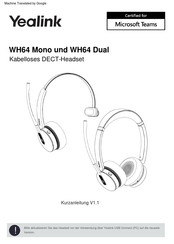 Yealink WH64 Mono Kurzanleitung