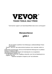 VEVOR KSW550-1 Bedienungsanleitung