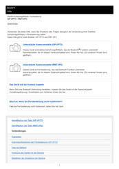 Sony GP-VPT3 Hilfe
