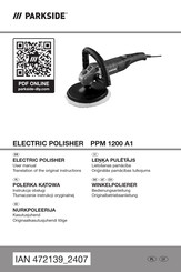Parkside PPM 1200 A1 Bedienungsanleitung Und Originalbetriebsanleitung