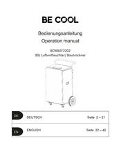 Be Cool BC90LEF2202 Bedienungsanleitung