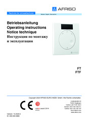 AFRISO CosiTherm FT Betriebsanleitung