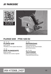 Parkside PTSS 1200 D2 Bedienungsanleitung Und Originalbetriebsanleitung