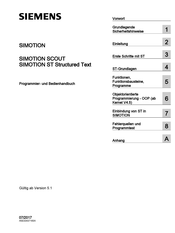 Siemens SIMOTION SCOUT Programmier- Und Bedienhandbuch