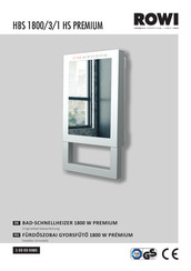Rowi HBS 1800/3/1 HS PREMIUM Originalbetriebsanleitung