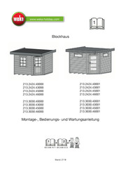 Weka 213.3030.45001 Montage-, Bedienungs- Und Wartungsanleitung