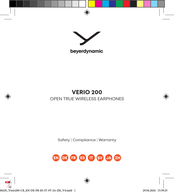 Beyerdynamic Verio 200 Sicherheit, Garantie Und Beachtung