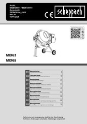 Scheppach Mix63 Originalbetriebsanleitung